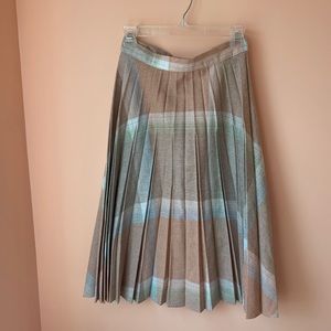 Vintage Pleated Midi Skirt